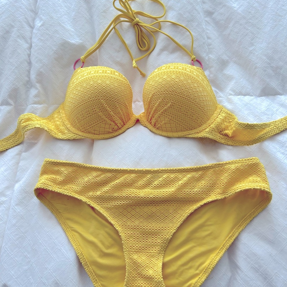 Aerie Yellow Women's Bikini Swimwear Set